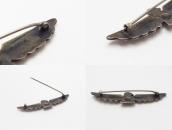 Atq Concho Repouse & Stamped Thunderbird Silver Pin  c.1930～