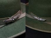 Atq Concho Repouse & Stamped Thunderbird Silver Pin  c.1930～