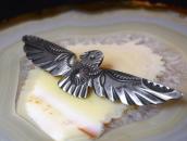 Atq Concho Repouse & Stamped Thunderbird Silver Pin  c.1930～