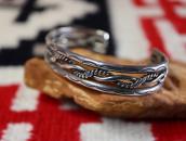 Vintage Navajo Stamped & Twisted Wire Cuff Bracelet  c.1950