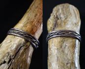 Vintage Navajo Stamped & Twisted Wire Cuff Bracelet  c.1950