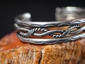 Vintage Navajo Stamped & Twisted Wire Cuff Bracelet  c.1950
