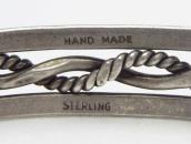 Vintage Navajo Stamped & Twisted Wire Cuff Bracelet  c.1950