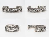 Vintage Navajo Stamped & Twisted Wire Cuff Bracelet  c.1950