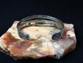 Antique Stamped Thunderbird & 卍 Applique Silver Cuff  c.1930