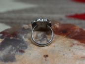 Vtg Zuni 『Desert Rose』 Shell & Turquoise Inlay Ring c.1970～