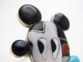 Vintage Zuni "MP"Singed『Mickey』Stone Inlay Ring  c.1965～