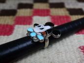 Vintage Zuni "MP"Singed『Mickey』Stone Inlay Ring  c.1965～