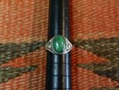 Antique Navajo Stamped Silver Ring w/Green Turquoise c.1915～