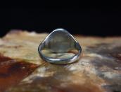 Antique Navajo Stamped Silver Ring w/Green Turquoise c.1915～