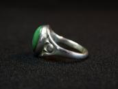 Antique Navajo Stamped Silver Ring w/Green Turquoise c.1915～