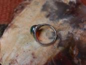 Antique Navajo Stamped Silver Ring w/Green Turquoise c.1915～