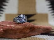 Antique Navajo 卍 Applique Scalloped Edge Tourist Ring c.1930