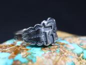 Antique Navajo 卍 Applique Scalloped Edge Tourist Ring c.1930