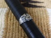 Antique Navajo 卍 Applique Scalloped Edge Tourist Ring c.1930