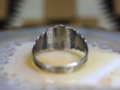 Antique Navajo 卍 Applique Scalloped Edge Tourist Ring c.1930