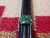 Antique Tourist Silver Ring w/Square Green Turquoise c.1935～