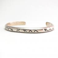 【Joe H. Quintana】 Vintage Ingot Silver Narrow Cuff Bracelet