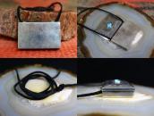 Antique Navajo Stamped Silver Pill Box w/TQ Necklace c.1930～