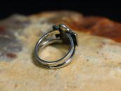 Atq Navajo 卍 Stamped T-bird Silver Ring w/Turquoise c.1930