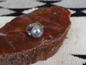 Antique "Navajo Pearl" Face Hand Made Ring in Silver c.1930～
