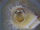 Antique "Navajo Pearl" Face Hand Made Ring in Silver c.1930～