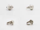 Antique "Navajo Pearl" Face Hand Made Ring in Silver c.1930～