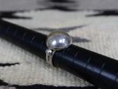 Antique "Navajo Pearl" Face Hand Made Ring in Silver c.1930～