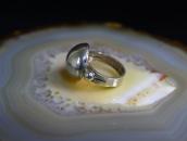Antique "Navajo Pearl" Face Hand Made Ring in Silver c.1930～
