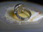 Antique "Navajo Pearl" Face Hand Made Ring in Silver c.1930～