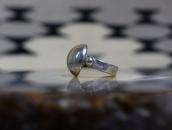 Antique "Navajo Pearl" Face Hand Made Ring in Silver c.1930～