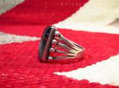Atq Navajo Split Shank Men's Ring w/Sq. PetrifiedWood c.1940