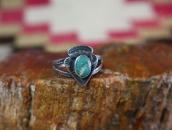 Atq Stamped Arrowhead Face Small Tourist Ring w/TQ  c.1935～