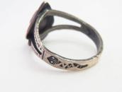 Atq Stamped Arrowhead Face Small Tourist Ring w/TQ  c.1935～