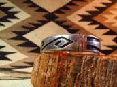 【Victor Coochwytewa】 Hopi Overlay Cuff Bracelet  c.1960  1