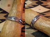 【Victor Coochwytewa】 Hopi Overlay Cuff Bracelet  c.1960  1