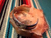 【Victor Coochwytewa】 Hopi Overlay Cuff Bracelet  c.1960  1