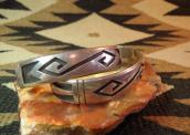【Victor Coochwytewa】 Hopi Overlay Cuff Bracelet  c.1960  1