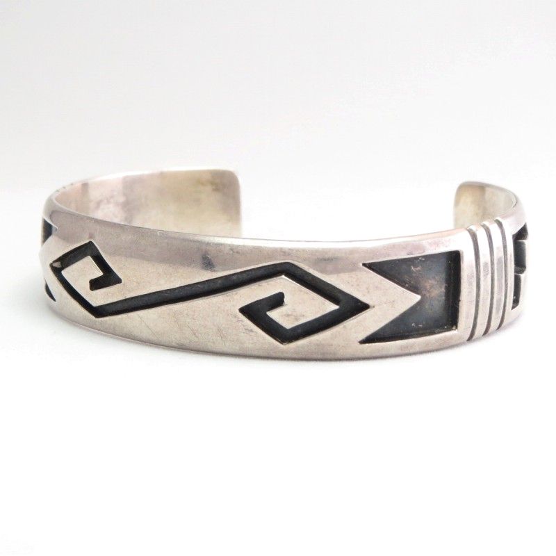 【Victor Coochwytewa】 Hopi Overlay Cuff Bracelet  c.1960  2