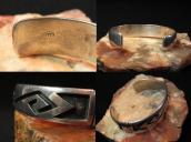 【Victor Coochwytewa】 Hopi Overlay Cuff Bracelet  c.1960  2
