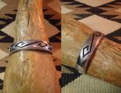 【Victor Coochwytewa】 Hopi Overlay Cuff Bracelet  c.1960  2