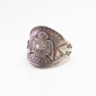 Atq Thunderbird & Arrows Applique Cigar Band Ring  c.1930～