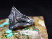 Atq Thunderbird & Arrows Applique Cigar Band Ring  c.1930～