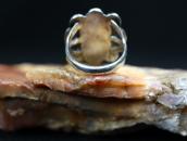 Atq Stamped "Navajo Pearl" Face Small Silver Ring c.1930～