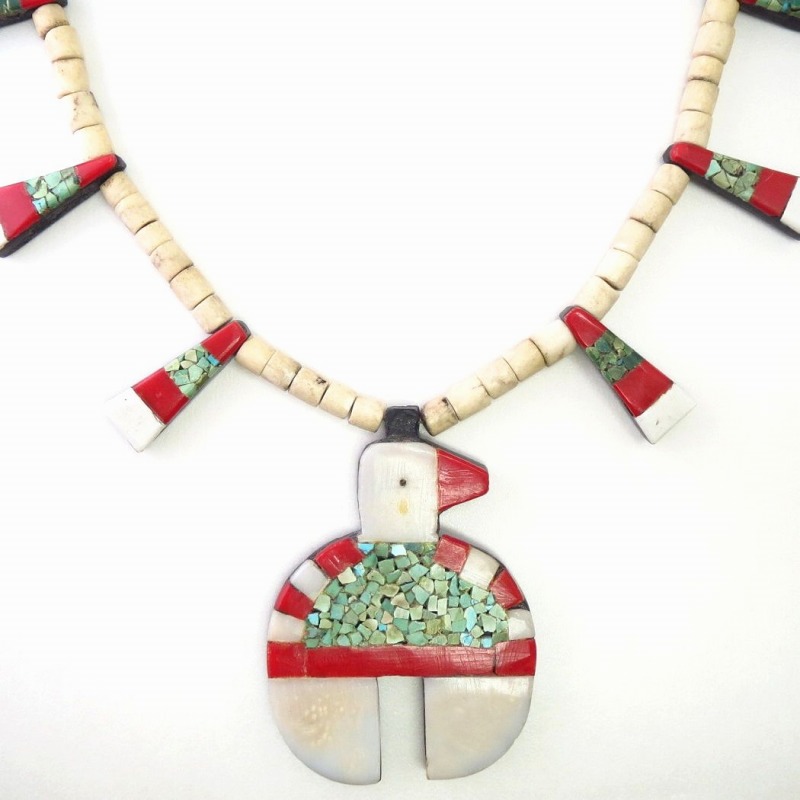 Atq Kewa Naja Shape Thunderbird/Batterybird Necklace c.1940～