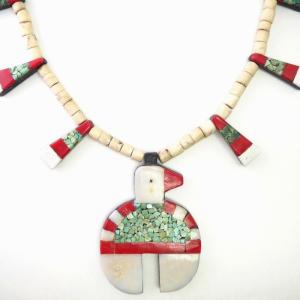 Atq Kewa Naja Shape Thunderbird/Batterybird Necklace c.1940～