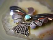 【UITA3】Vtg Navajo Thunderbird Shaped Small Pin w/TQ c.1945～