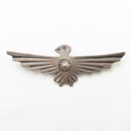 Atq Repoused & Stamped Silver Thunderbird Shaped Pin c.1930～