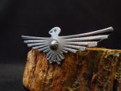Atq Repoused & Stamped Silver Thunderbird Shaped Pin c.1930～