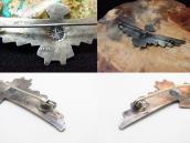 Atq Repoused & Stamped Silver Thunderbird Shaped Pin c.1930～